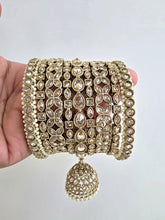 Bridal Polki bangles chooda set 9pcs,Bollywood Punjabi chuda set,Kundan antique finish Bangles Setpc/Bridal bangles/wedding jewelry/Chooda