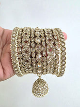 Bridal Polki bangles chooda set 9pcs,Bollywood Punjabi chuda set,Kundan antique finish Bangles Setpc/Bridal bangles/wedding jewelry/Chooda