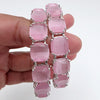 Pink Big Monalisa Stone Bangles (2PCS)/CZ Bangles/Bracelet/Indian Party Wear Bangles/ Pink stone bangles/Indian wedding/bridal jewelry