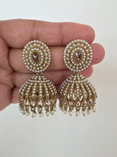 Restocked dull Gold plated Polki Jhumka/stone Jhumka/Indian Jewelry/Pakistani/Punjabi/Indian/Statement earring/Bridal earring/Indian wedding