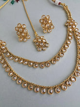Gold Polki Kundan necklace/South Indian Jewelry/Temple Jewelry/Guttapusalu Necklace/Wedding necklace/Bridal necklace/Indian necklace