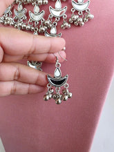 Mirror Oxidized Afghani Necklace/Oxidized Indian Jewelry/Boho Jewelry/Bib Choker Necklace/Afghan necklace/Afghani jewelry/gypsy necklace/