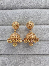Gold plated small Jhumka/Gold Jhumka/Indian Jewelry/Pakistani/South Indian jhumka earrings/Bridal earring/Indian wedding, Gift for her