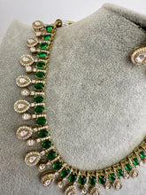 Green Victorian Moissanite polki Cz diamond Necklace, Indian Bridal Jewelry, Bollywood Sabyasachi Designer necklace, Pakistani Wedding