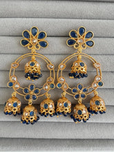 Gold Polki Kundan chandbali Indian Pakistani Earrings, Antique Chand Earring With Gold Plating, gold earrings, Indian wedding collection
