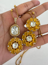 Moissanite Uncut Polki Kundan chain Pendant Necklace/Gold Long necklace/Mala/Indian wedding, Pearl necklace, Bollywood Gift for her