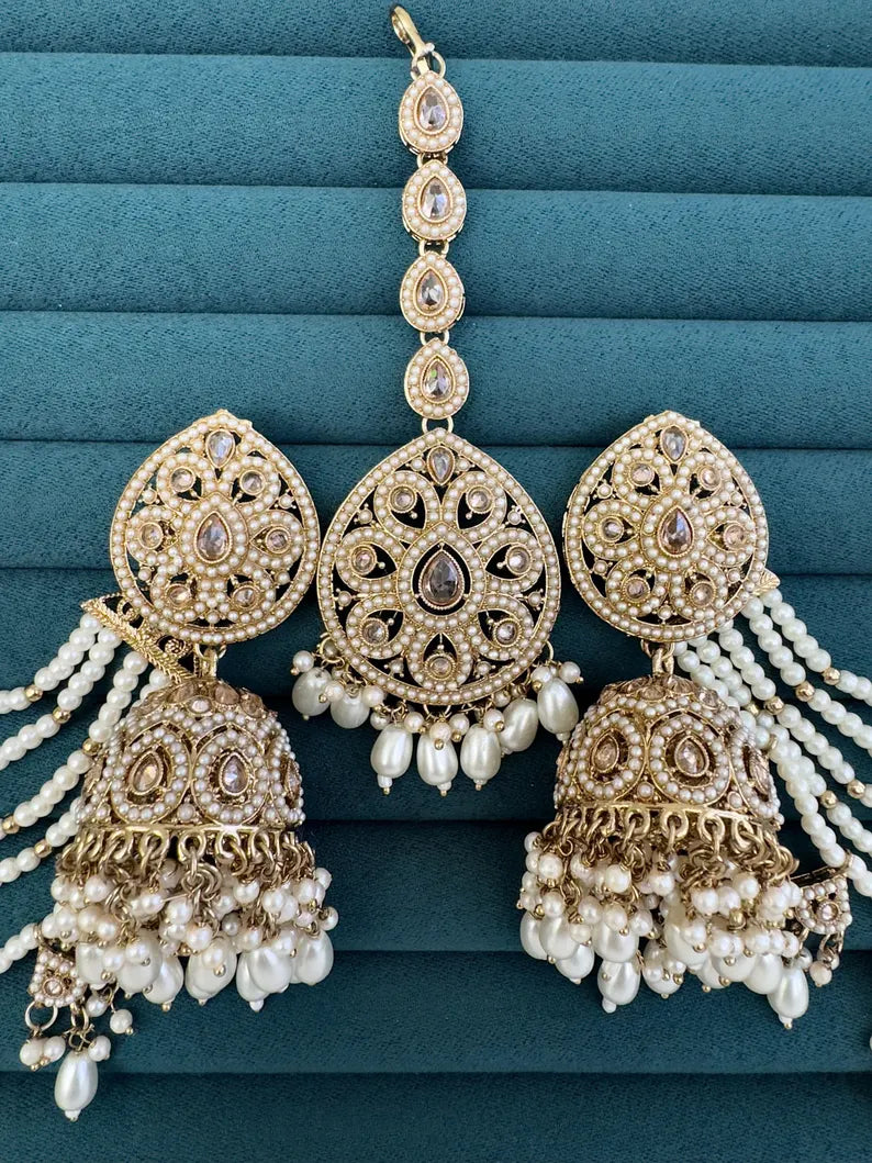 Antique Polki Kundan bahubali Jhumka/Indian Jewelry/Pakistani/Punjabi/Indian/Statement earring/Bridal earring/Indian wedding/Jhumka earrings