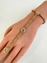 Gold Polki Single Hath Paan/Bracelet/Haath phool/Hathh Panja/finger Hand bracelet/Bridal Jewelry/hand harness/ Hand Jewelry/wedding jewelry