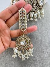 White Pearl Antique Polki Kundan Choker Necklace set, Indian jewelry, Pakistani necklace, Punjabi necklace, bridal, Indian wedding