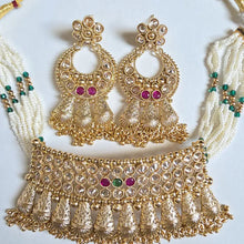 RubyGreen gold Polki Kundan choker Antique necklace wedding jewelry Indian Jewelry Pakistani Jewelry Wedding necklace Bridal necklace