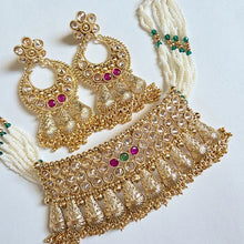RubyGreen gold Polki Kundan choker Antique necklace wedding jewelry Indian Jewelry Pakistani Jewelry Wedding necklace Bridal necklace