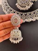 Silver White Pearl Antique Polki Kundan Choker, Kundan Choker, Indian jewelry, Pakistani necklace, punjabi necklace, bridal, indian wedding
