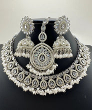 Silver White Pearl Antique Polki Kundan Choker, Kundan Choker, Indian jewelry, Pakistani necklace, punjabi necklace, bridal, indian wedding