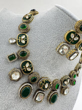 Green Victorian Dual Finish kundan necklace/Kundan choker/Designer Sabyasachi/Pakistani/Punjabi/Bridal/Indian wedding/Polki diamond necklace