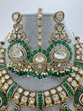 Green Bridal Victorian Moissanite Polki Kundan necklace, Sabyasachi Designer necklace, Bollywood, India,n Pakistani Jewelry for Wedding