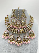 Pink Bridal Victorian Moissanite Polki Kundan necklace, Sabyasachi Designer necklace, Bollywood, India,n Pakistani Jewelry for Wedding