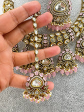 Pink Bridal Victorian Moissanite Polki Kundan necklace, Sabyasachi Designer necklace, Bollywood, India,n Pakistani Jewelry for Wedding