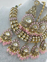 Pink Bridal Victorian Moissanite Polki Kundan necklace, Sabyasachi Designer necklace, Bollywood, India,n Pakistani Jewelry for Wedding