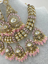 Pink Bridal Victorian Moissanite Polki Kundan necklace, Sabyasachi Designer necklace, Bollywood, India,n Pakistani Jewelry for Wedding