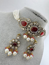 Ruby Victorian moissanite polki Choker Necklace, Statement Necklace, Semi Precious Necklace, Designer necklace, Indian wedding