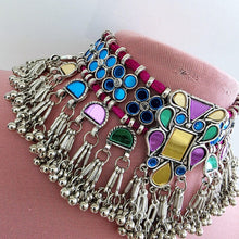 Handcrafted Thread Afghani choker set/oxidized Necklace/Boho Jewelry/Bib Choker Necklace/Afghani jewelry/gypsy necklace