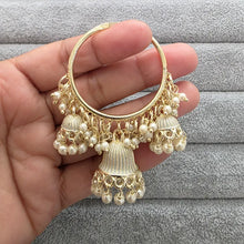 Gold plated Meenakari Hoop Earrings/Bali Jhumkas/Traditional earrings/Trendy earrings/Statement earrings/Bridal jewelry/Pakistani/Punjabi