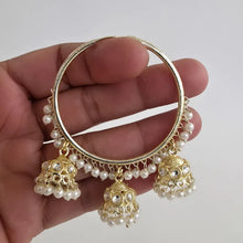 Gold Kundan Traditional Baliyaan, Indian Pakistani Hoop earrings/hoop baliyaan/bali earrings/Waliyaan/Punjabi Jewelry/wedding