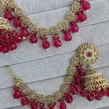 Hot Pink Polki Pearl bahubali jhumka, Kundan jhumnka, bahubali earrings, Pearl jewelry for wedding, indian pakistani jewelry