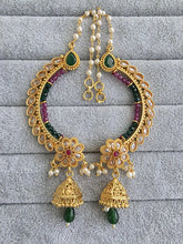 Ruby Green gold plated polki Earcuff Earrings with Pearl sahara/Earcuff Jhumkas/Traditional ethnic earring/Trendy earring/Statement earrings