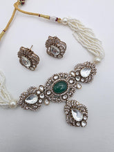 Green Moissanite Polki Kundan choker Necklace/Sabyasachi Kundan Choker/ Bollywood Indian jewelry/ Pakistani necklace/ punjabi/Indian wedding