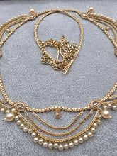 Bridal gold plated polki Belly Chain/Belly chain/Belt/Indian waist belt/Kamarpatta/waist chain/jewelry belt/Kamarbandh/Pearl Belt/Polki