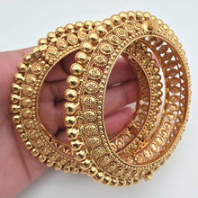 Gold Kada bangles 2pc/Indian bangles/Antique bangles/Temple Jewelry/Bridal Bangles/Indian Wedding/Pakistani Jewelry/South indian jewelry