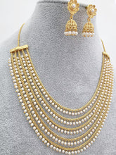 Gold Layered Pearl Necklace/Traditional Indian jewelry/Punjabi/Pakistani/Wedding necklace/Bridal necklace/Indian necklace