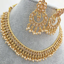 Gold Polki Kundan necklace/South Indian Jewelry/Temple Jewelry/gold necklace/Rajwadi Necklace/Indian Wedding necklace/Bridal necklace