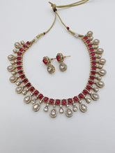 Ruby Victorian Moissanite polki Cz diamond Necklace, Indian Bridal Jewelry, Bollywood Sabyasachi Designer necklace, Pakistani Wedding