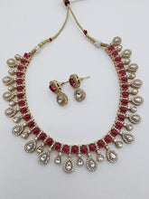 Ruby Victorian Moissanite polki Cz diamond Necklace, Indian Bridal Jewelry, Bollywood Sabyasachi Designer necklace, Pakistani Wedding