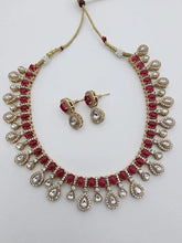Ruby Victorian Moissanite polki Cz diamond Necklace, Indian Bridal Jewelry, Bollywood Sabyasachi Designer necklace, Pakistani Wedding