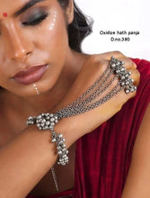 Oxidized Single Hath Paan/Bracelet/Haath phool/Hathh Panja/finger Hand bracelet/boho Jewelry/hand harness/Indian Hand Jewelry/hippie jewelry