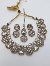 Uncut Kundan Antique Dull Gold Kundan Necklace Set/ Bollywood Jewelry/ Indian Pakistani necklace/ punjabi necklace/Indian wedding jewelry