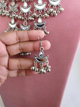 Mirror Oxidized Afghani Necklace/Oxidized Indian Jewelry/Boho Jewelry/Bib Choker Necklace/Afghan necklace/Afghani jewelry/gypsy necklace/