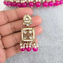 Hot Pink Pearl Kundan Choker Set/Kundan Choker/ Bollywood Jewelry/ Indian Pakistani necklace/Punjabi necklace/bridal necklace/Indian wedding