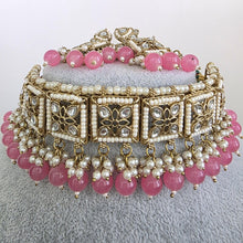 Pink Kundan Necklace Set/ Kundan Choker/ Bollywood Jewelry/ Indian jewelry/ Pakistani necklace/ punjabi necklace/bridal/indian wedding