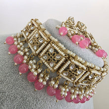 Pink Kundan Necklace Set/ Kundan Choker/ Bollywood Jewelry/ Indian jewelry/ Pakistani necklace/ punjabi necklace/bridal/indian wedding