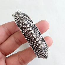 Oxidized Silver openable Kada/Bracelet (1Pc)/German Silver/Boho/Tribal/Indian Jewelry/Pakistani/Oxidized Bangles/One size fit to 2.4/2.6