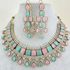 Mintpink Victorian Monalisa Cz diamond Necklace, Indian Bridal Jewelry, Bollywood Sabyasachi Designer necklace, Pakistani Wedding