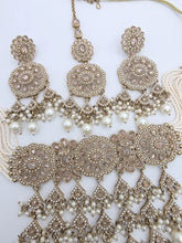 Champagne Antique Polki Kundan necklace set/Reverse Ad Necklace/Statement Rain fall necklace/Punjabi Necklace/Pakistani Jewelry/Bridal