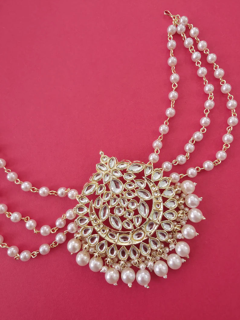 Ambada Kundan Hair Juda Choti Clip/Braid Clip/Indian Bridal Choti Pin /Kundan Hair accessories/Indian Wedding/Bridal Kundan Hair accessories