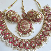 Ruby Antique Polki Kundan necklace set/Reverse Ad Necklace/Statement necklace/Indian/Punjabi Necklace/Pakistani Jewelry/Bridal necklace/