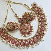 Ruby Antique Polki Kundan necklace set/Reverse Ad Necklace/Statement necklace/Indian/Punjabi Necklace/Pakistani Jewelry/Bridal necklace/