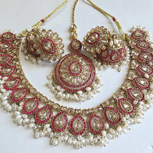 Ruby Antique Polki Kundan necklace set/Reverse Ad Necklace/Statement necklace/Indian/Punjabi Necklace/Pakistani Jewelry/Bridal necklace/